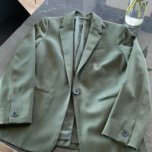 Everlane lightweight wool green blazer